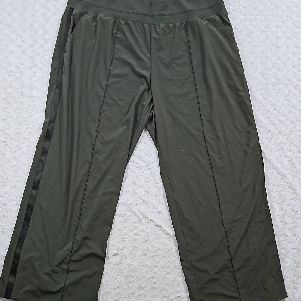 Athleta Womens Size 24 Nolita Wide Leg Olive Green Pant Lightweight Casual Yoga